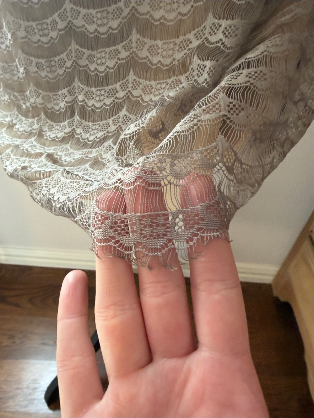 Sheer Silver Blouse - Picture 4 of 5